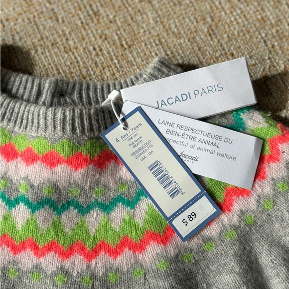 NWT✨Jacadi Paris - Kids’ Fair Isle Sweater (4 y/o) 🎁Giftable condition - Picture 5 of 6